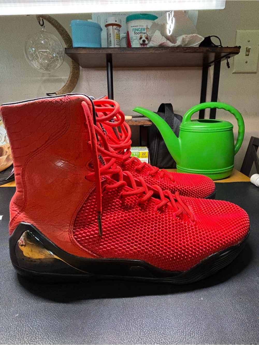 NIKE KOBE 9 KRM EXT HIGH RED MAMBA SNEAKERS. - Picture 3 of 16